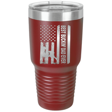 Patriotic Best Buckin' Dad Ever 30oz Ringneck Tumbler